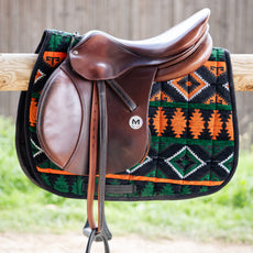 Tapis de selle Essaouira vert en velours 